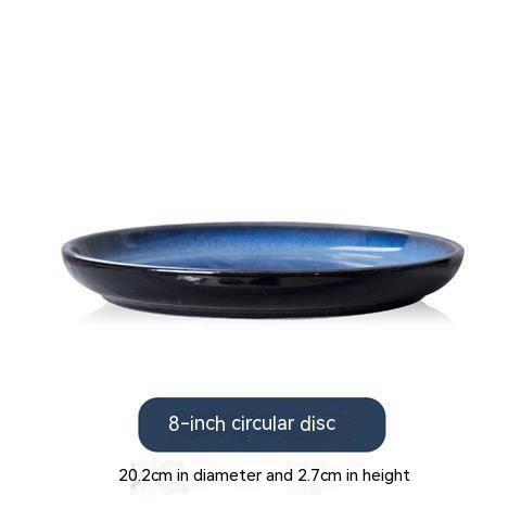 Ceramic Gradient Dinner Plate Set - 6, 8, 10 & 12 Inch Round Kitchen Dish