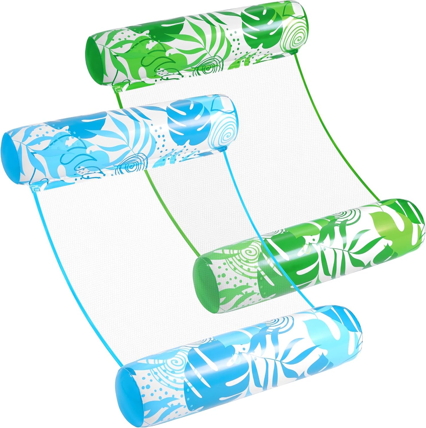 4-in-1 Inflatable Water Hammock Pool Float - 2pcs Set