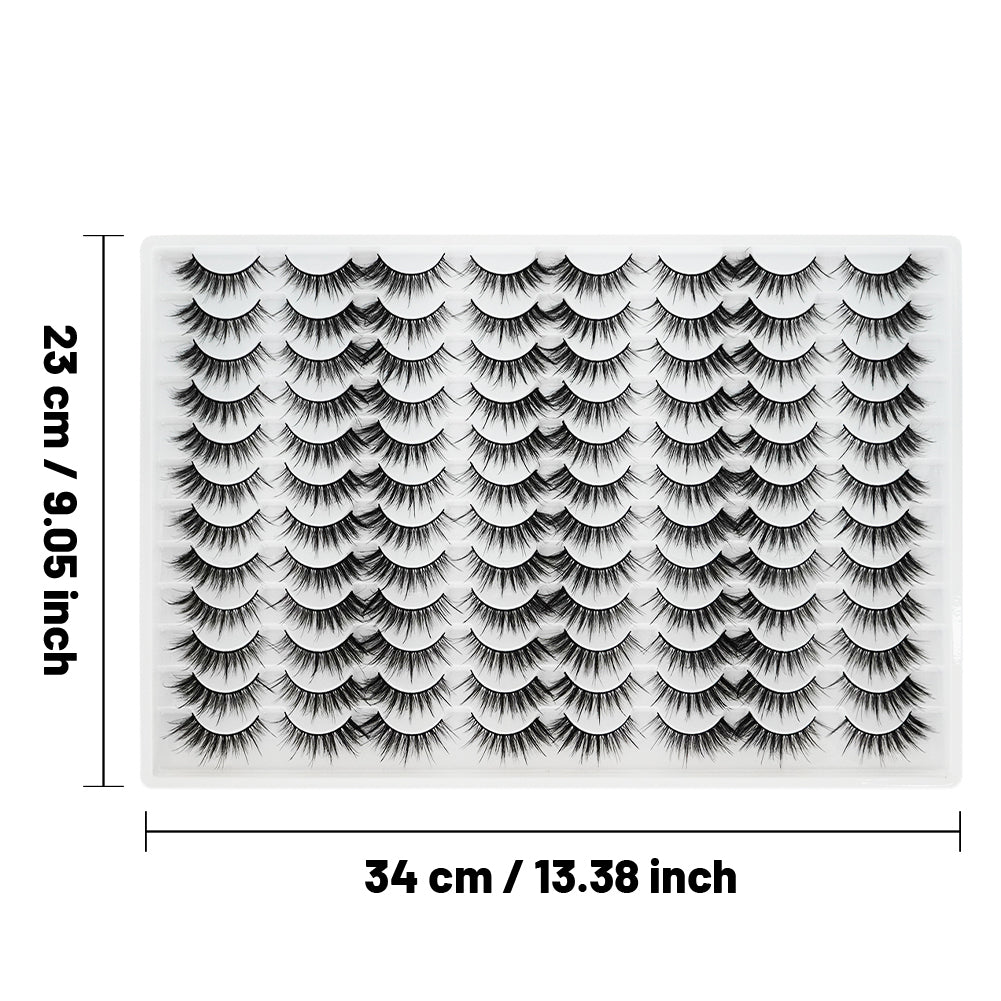 3D Multi-Layered False Eyelashes - Soft & Realistic Black Lashes