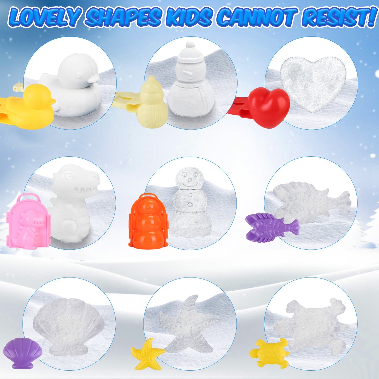 15-Piece Winter Snowball Maker Kit - Fun Outdoor Toys for Kids