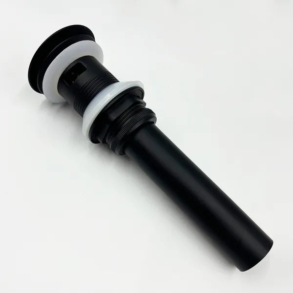 Bathroom Sink Drain with Overflow - Stainless Steel Pop-Up Stopper for Vessel Sinks