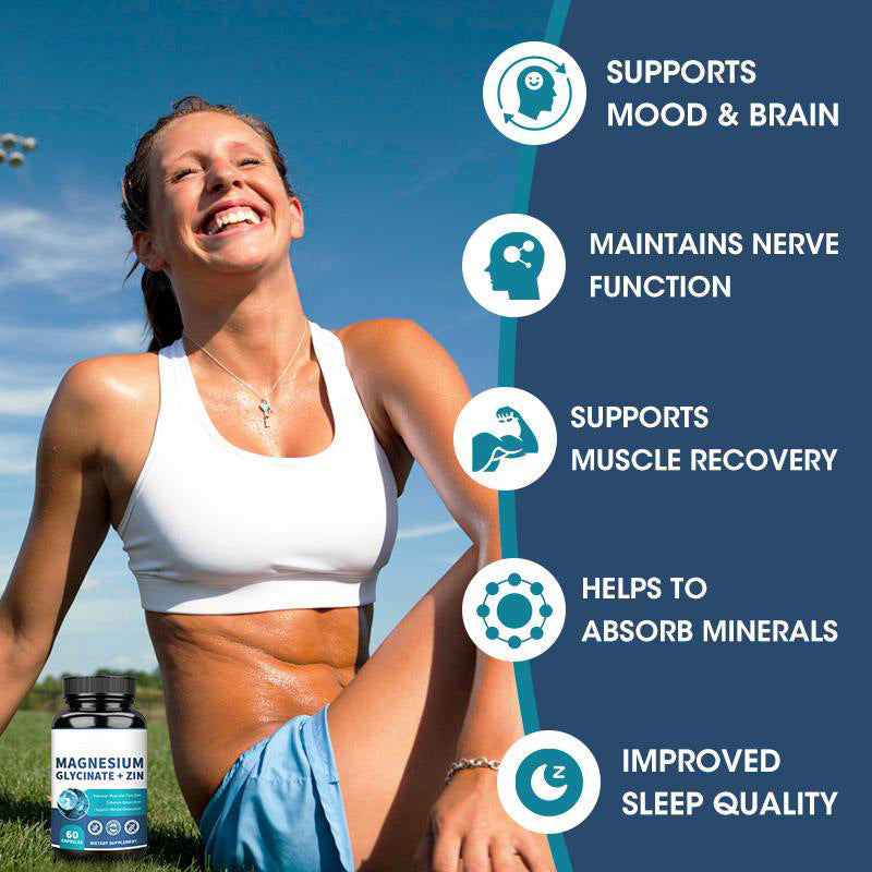 Magnesium Glycinate Capsules - 60 Count, Supports Relaxation & Sleep