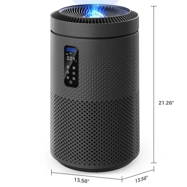 Black Large Room Air Purifier with Star Projector, WiFi & UV Sterilization
