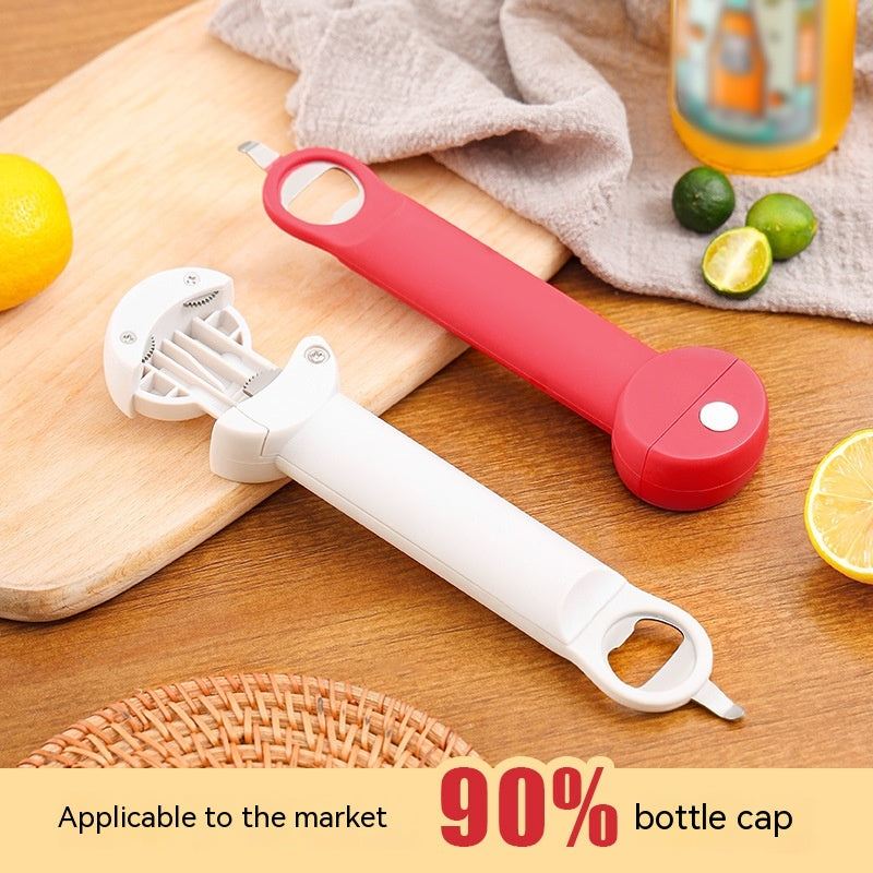 Adjustable Telescopic Bottle Opener with Non-Slip Grip - Labor-Saving Kitchen Tool