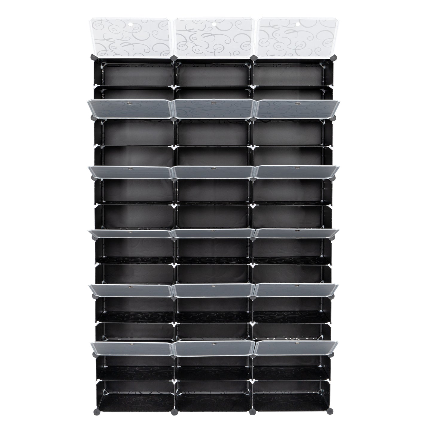 12-Tier Portable 72 Pair Shoe Rack Organizer 36 Grids Tower Shelf