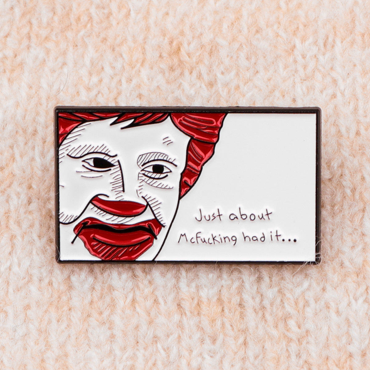 Cute Cartoon Quotation Women's Brooch - Metal Alloy Decorative Pin
