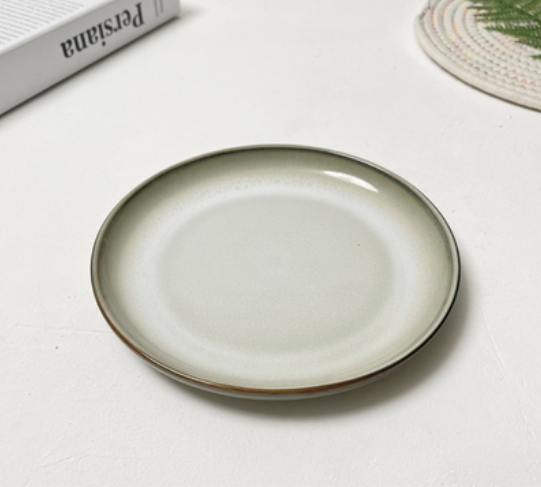 8-Inch Ceramic Plate Set for Kitchen Storage - Multiple Styles