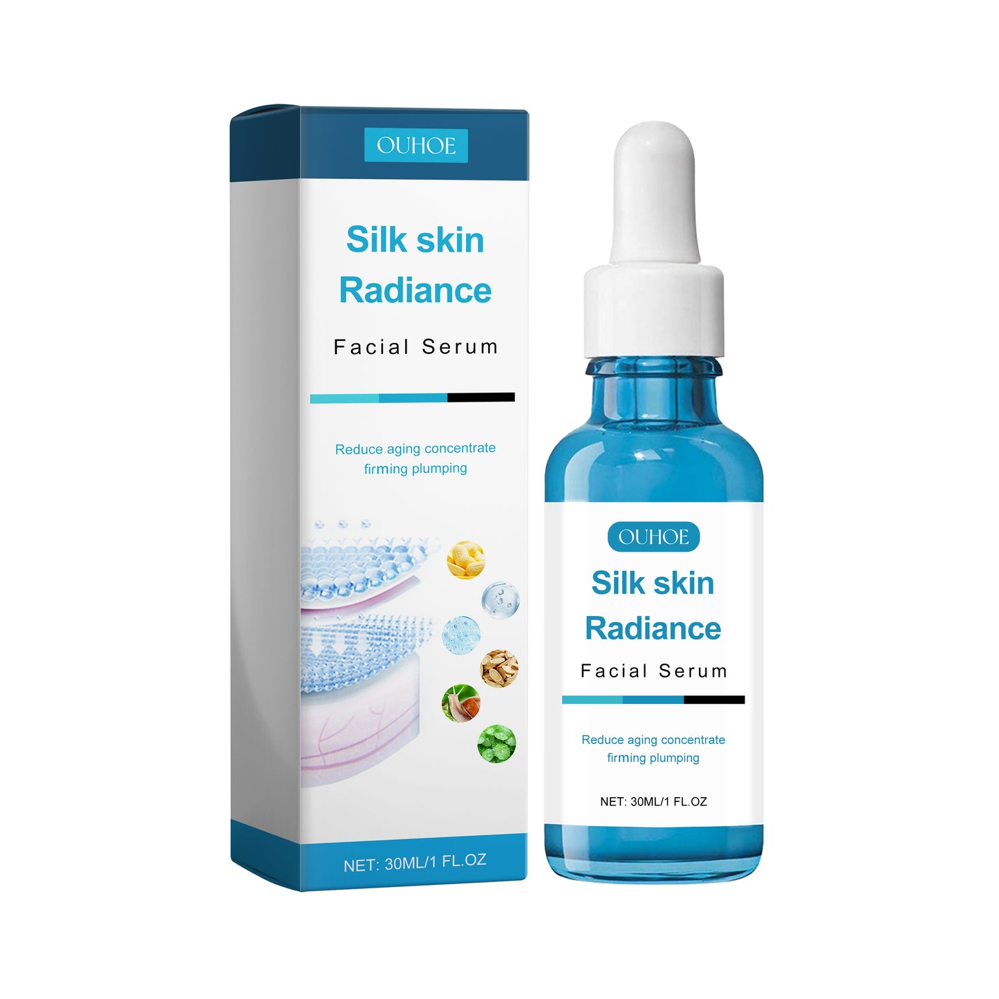 Silk Skin Radiance Facial Serum - Firming & Brightening Anti-Aging Essence