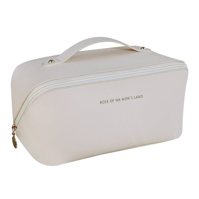 Large Capacity Travel Cosmetic Bag with Multiple Colors - PU Material
