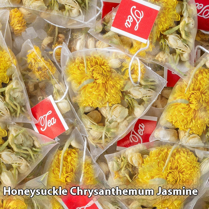 Herbal Flower Tea Bags Set Jasmine Chrysanthemum Honeysuckle Natural Wellness