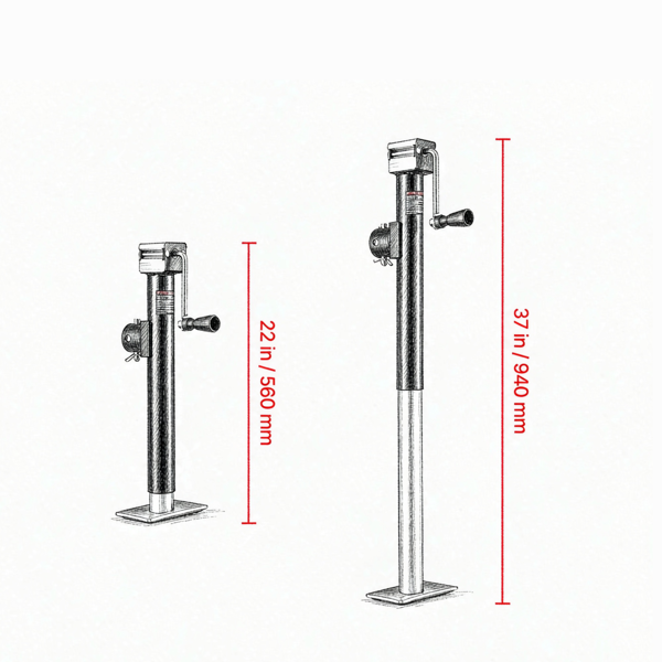 15-Inch Heavy-Duty Swivel Trailer Jack for RV & Utility Trailers