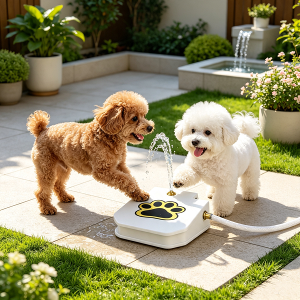 Outdoor Dog Water Fountain Paw-Controlled Drinking Dispenser - No Electricity