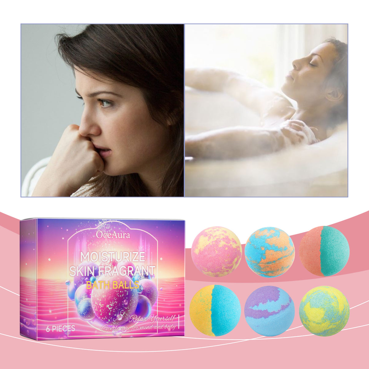 Bubble Bath Balls - 6pc Set