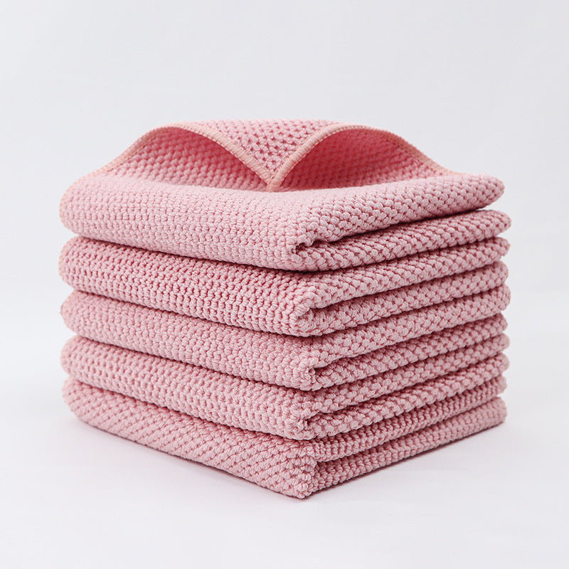 Microfiber Household Cleaning Cloths 30x30cm Multi-Purpose Rags 5 Pack