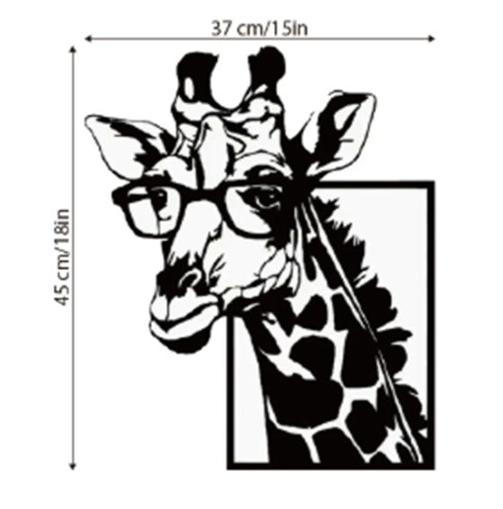 Giraffe Wall Art Decor - Animal Silhouette Iron Wall Hanging for Home