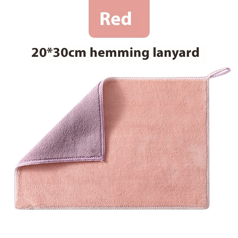 Multifunctional Thickened Absorbent Household Cleaning Cloth - Double Layer, 20x30cm