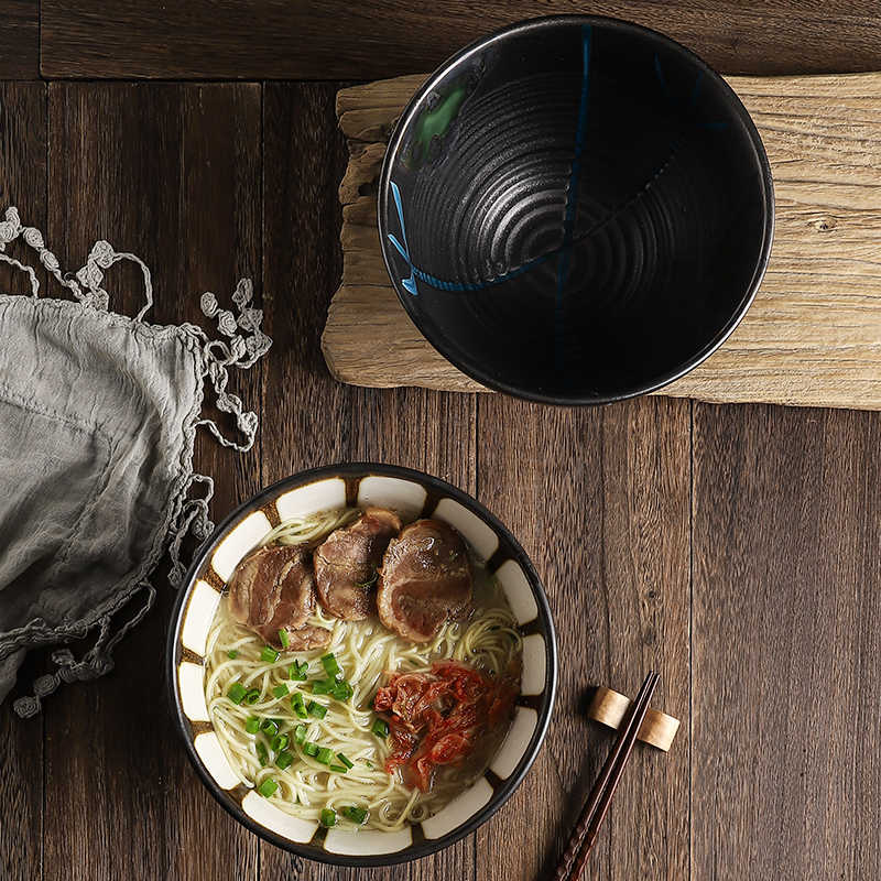 Large Ceramic Soup Bowl with Rain-Hat Shaped Design - Kitchen Dinnerware