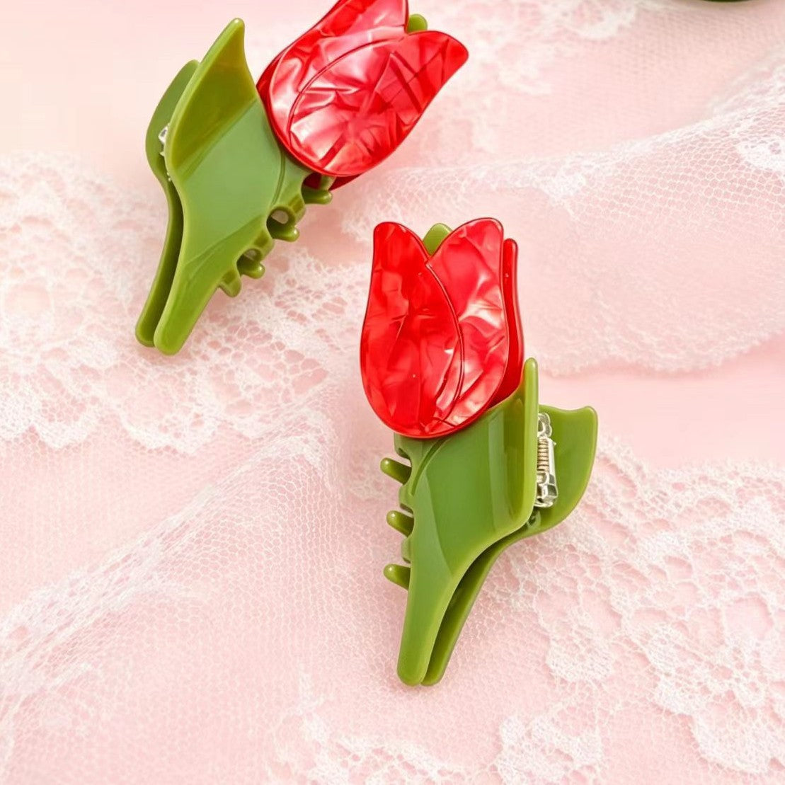 Tulip Hair Clip - Handmade Acetate Fiber
