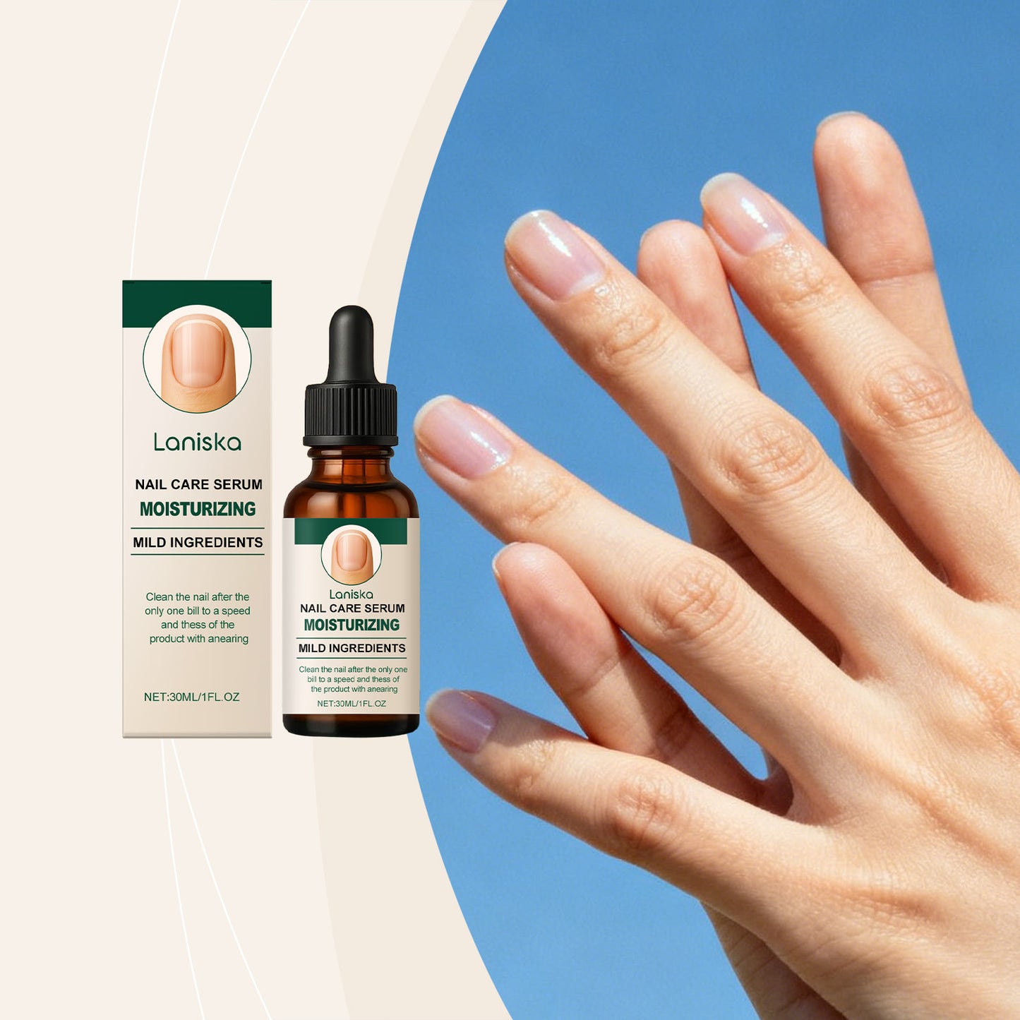 Nail Care Serum with Vitamin E & Biotin - 30ml Nail Treatment for Stronger Nails