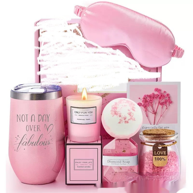 Aromatherapy Candle Bath Set Gift Box - Home Spa & Relaxation