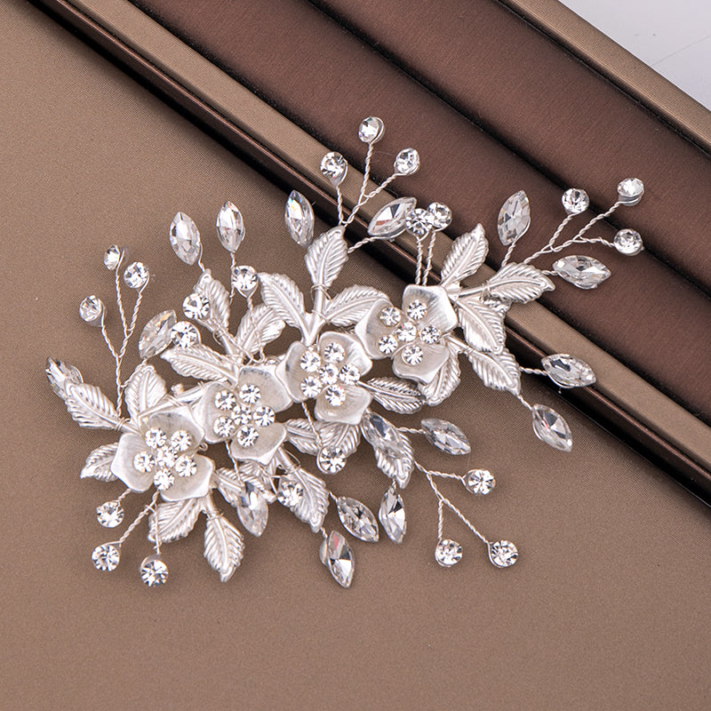 Bridal Rhinestone Hairpin Headdress - Alloy Wedding Jewelry
