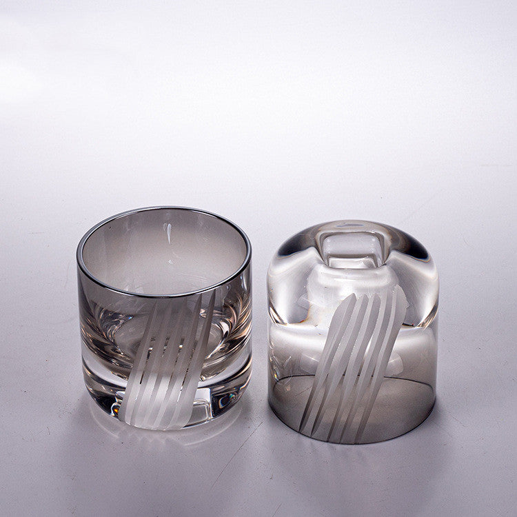 High-End Art Glass Wine Cup and Pot Set - Retro Style Drinkware
