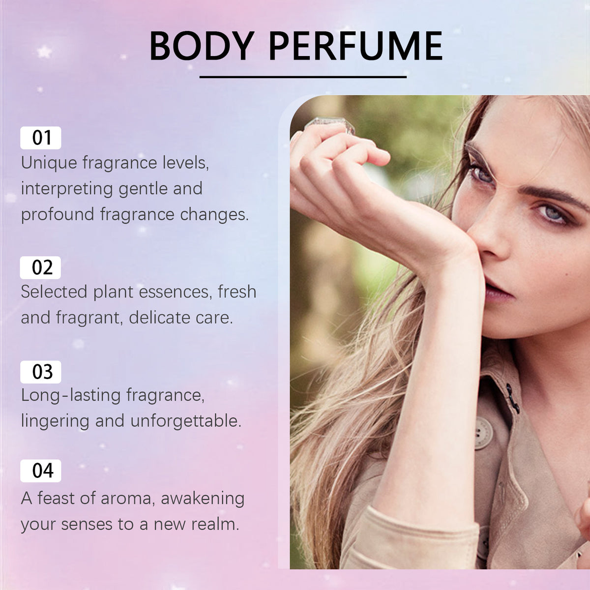 Body Fragrance Spray Set - 4 Scents, 50ml Each