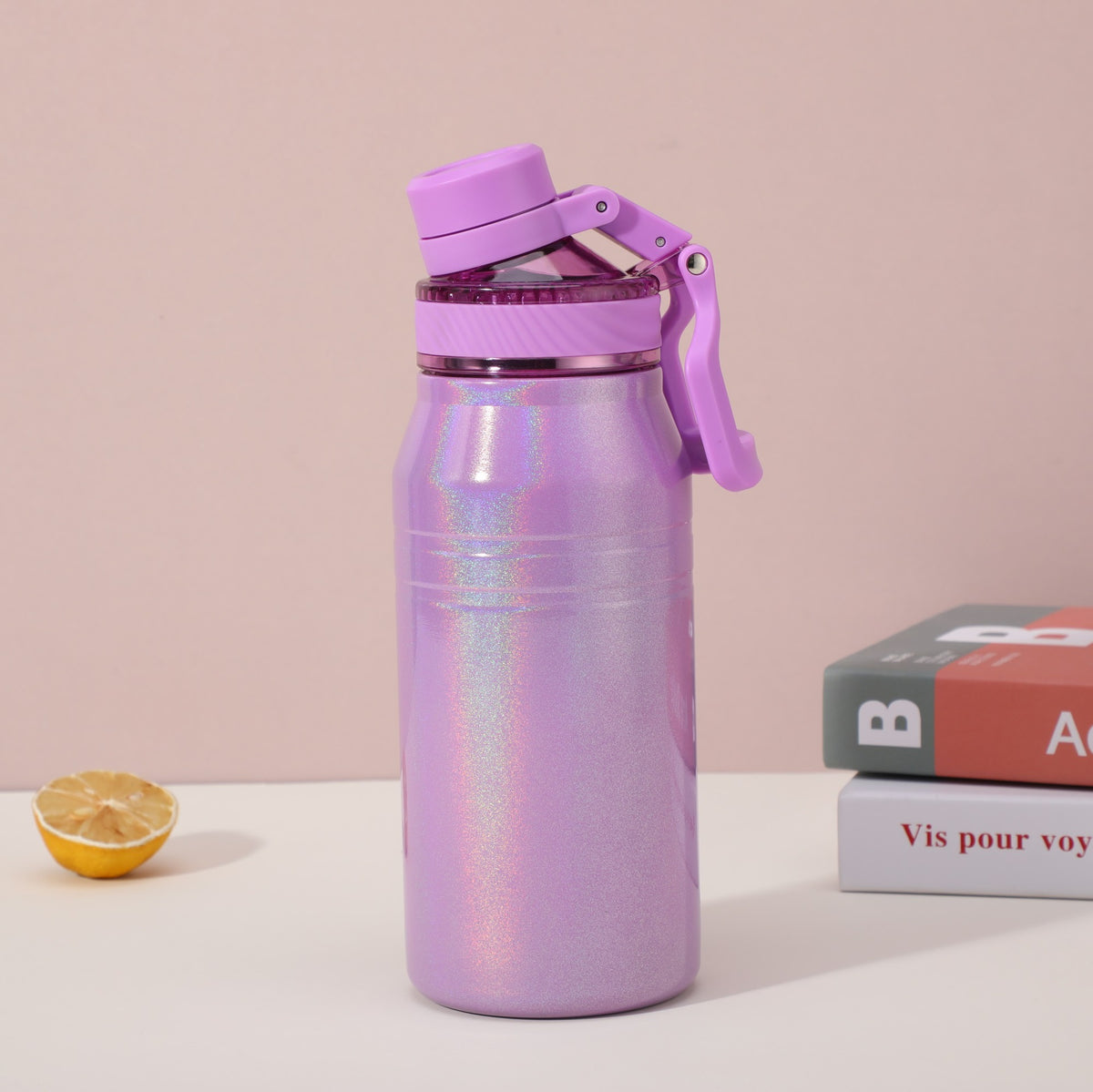 Portable Stainless Steel Sports Drink Cup with Strap - Home & Travel Use