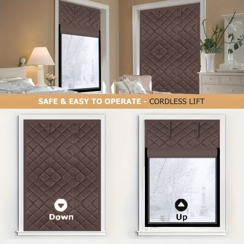 Magnetic Thermal Insulated Door Curtain - Windproof & Cold Block for Winter Home & Balcony