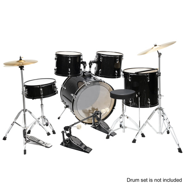Professional Double Bass Drum Pedal for Drummers - Black
