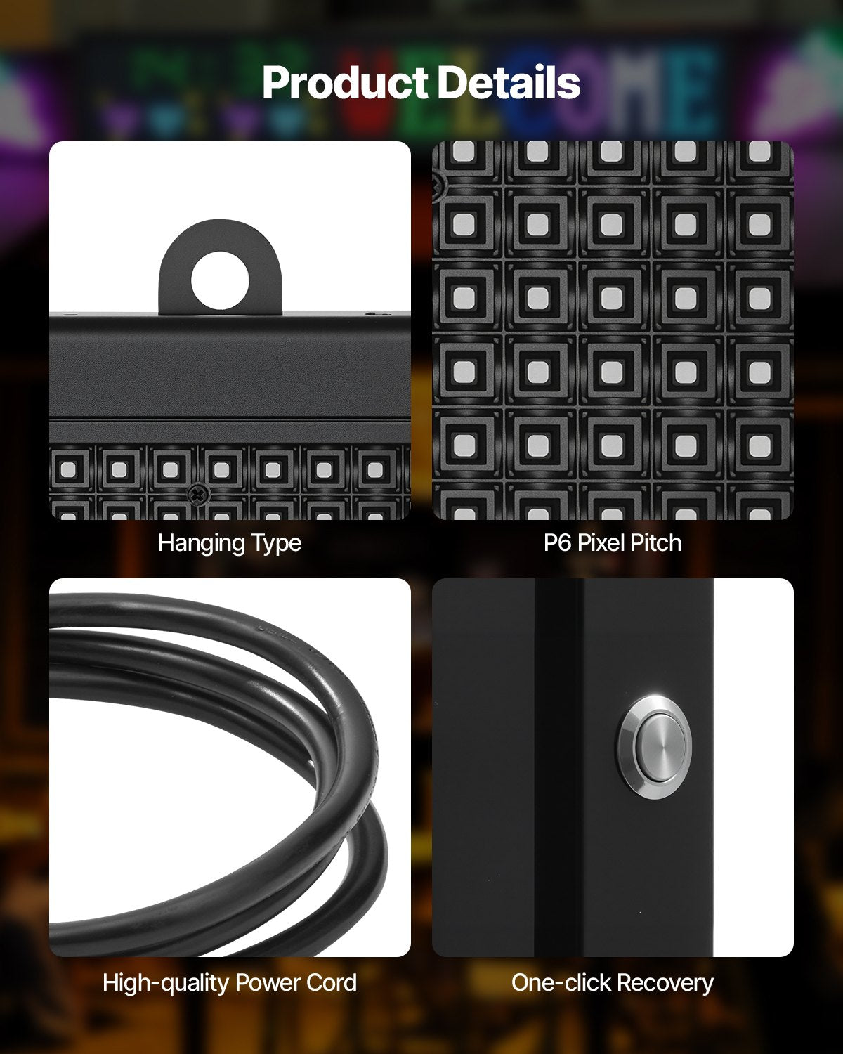 Programmable LED Sign - 40x18 Inch Digital Scrolling Display