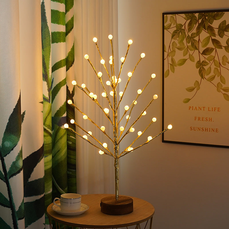 LED Crack Bead Tree Lights for Christmas Party Landscape Decor - Warm Light