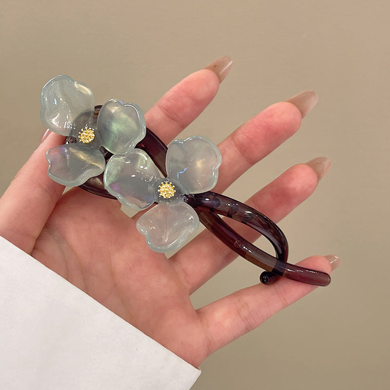 Elegant Flower Petal Hairpin - Retro Head Updo Accessory in Multiple Colors