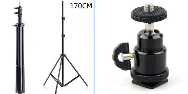 Portable Live Broadcast Tripod Stand with Adjustable Light Mounts