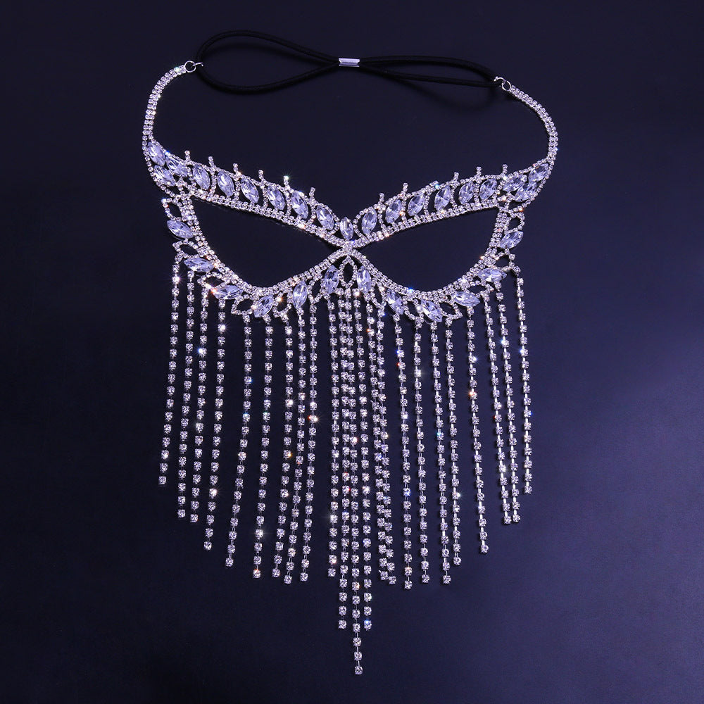 Halloween Catwoman Mask with Zircon Embellishments - Unisex Costume Accessory