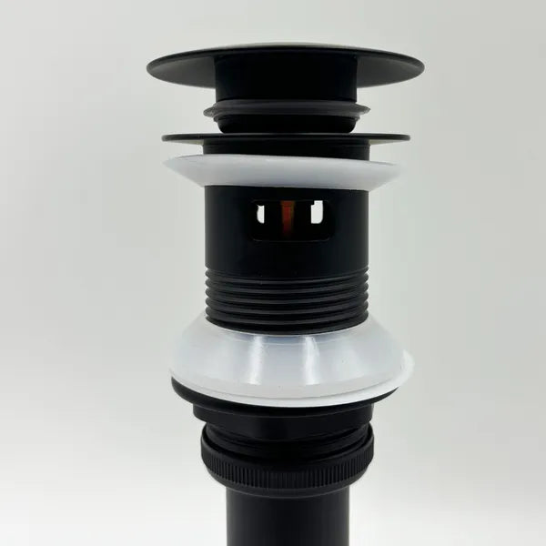 Bathroom Sink Drain with Overflow - Stainless Steel Pop-Up Stopper for Vessel Sinks