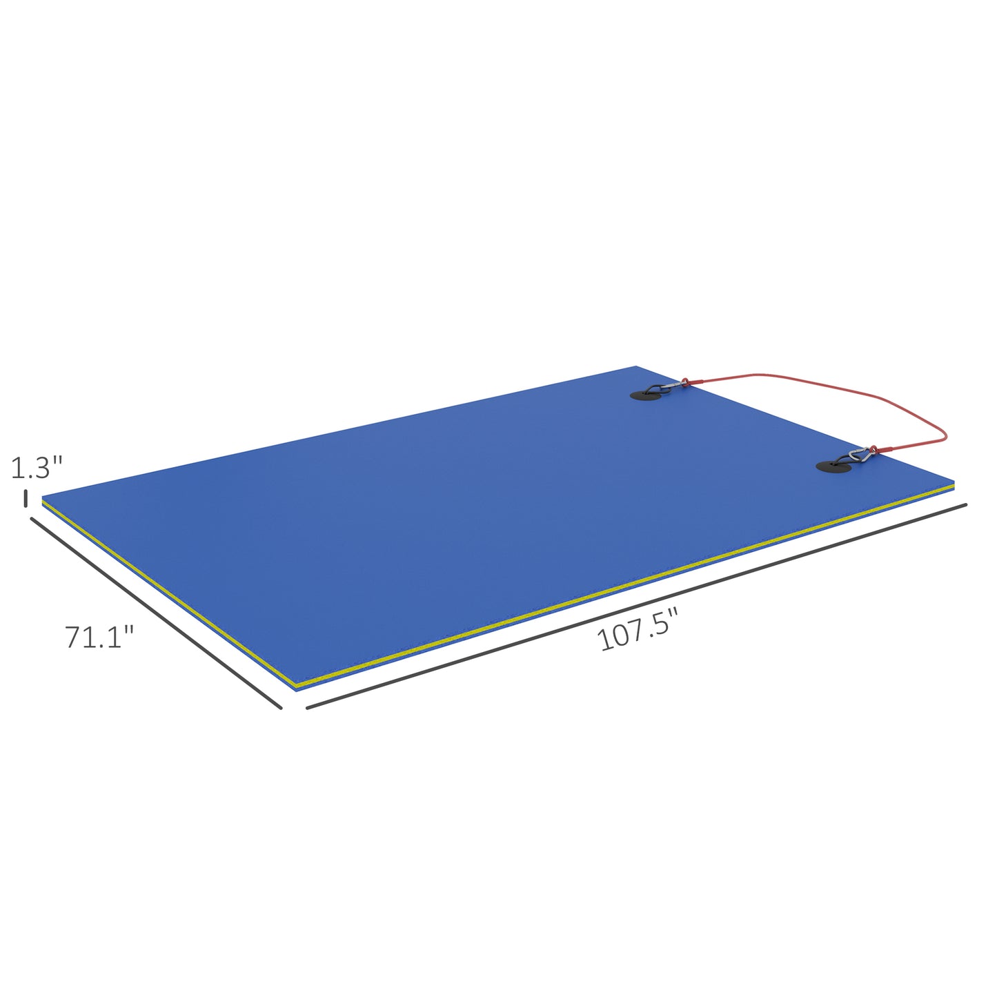 Floating Water Mat for 2 Adults - 9' x 6' Blue Pad
