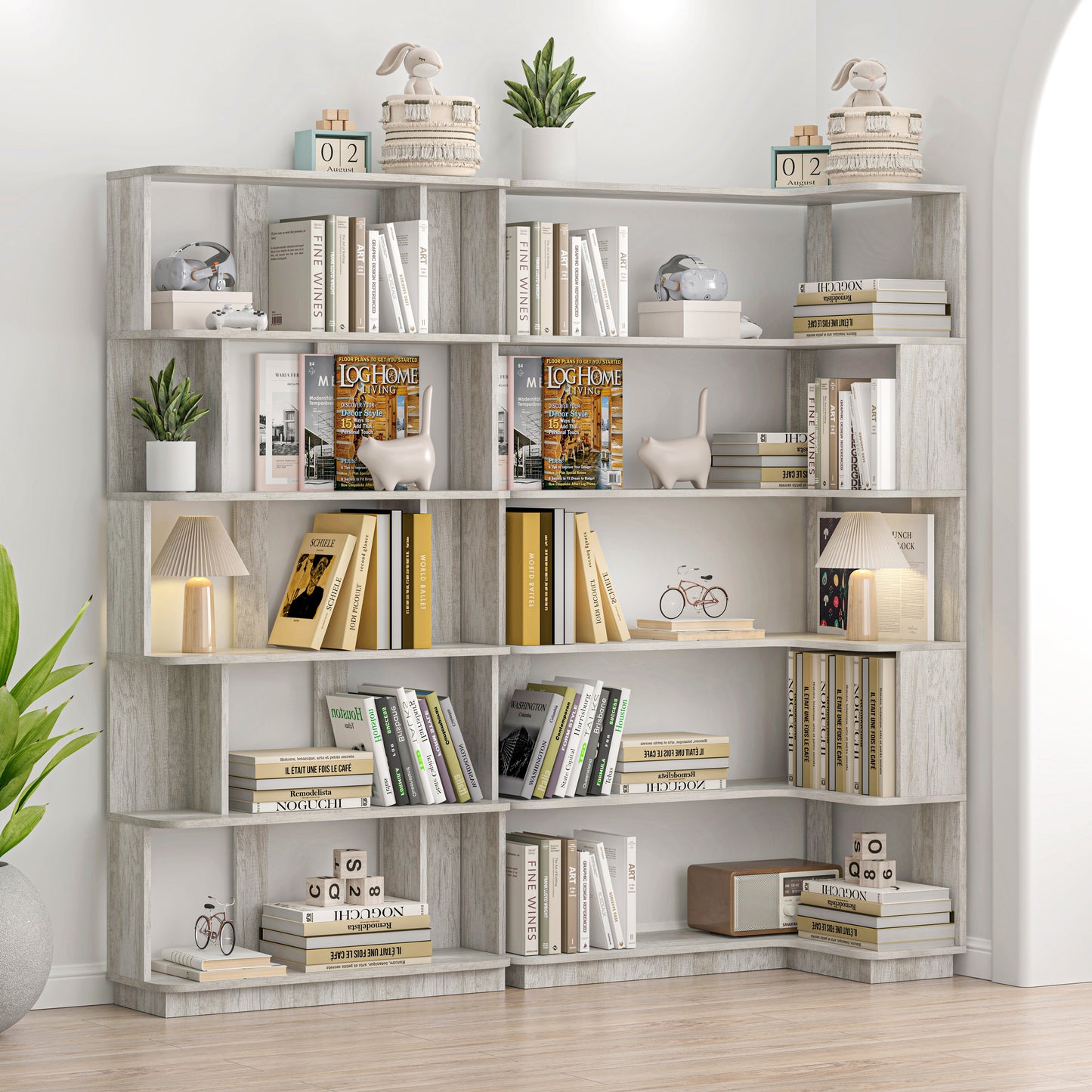 90 Cm Space Saving Corner Bookshelf 80 Bookcase Extendable Free