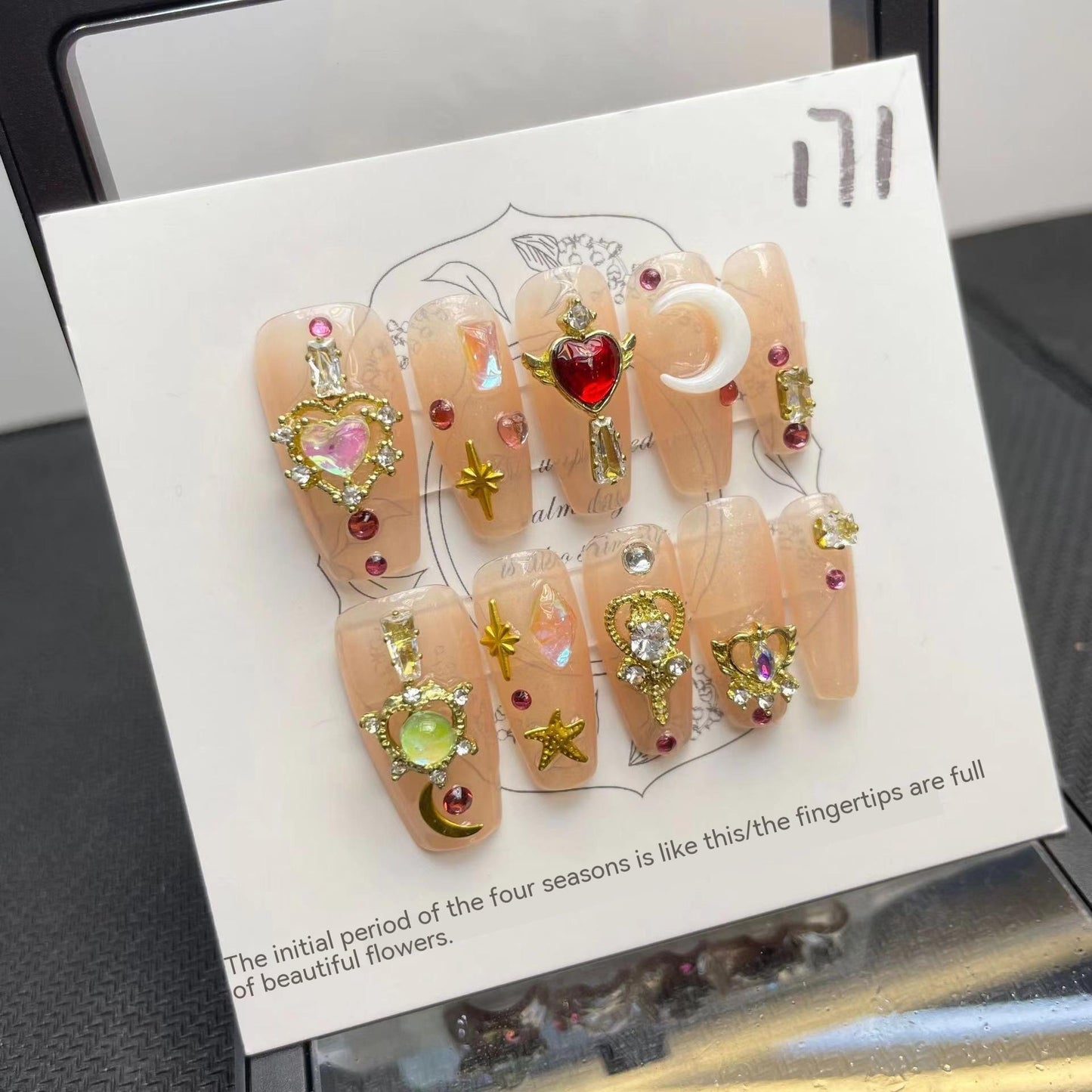 Light Therapy Nail Art Stickers Set for Manicure & Pedicure - Handmade Design
