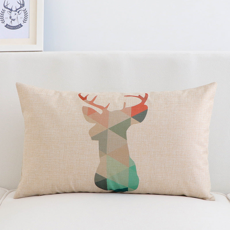 Cushion Car and Office Chair Pillow Cover 30x50cm - Long Shape, Cotton Linen Blend