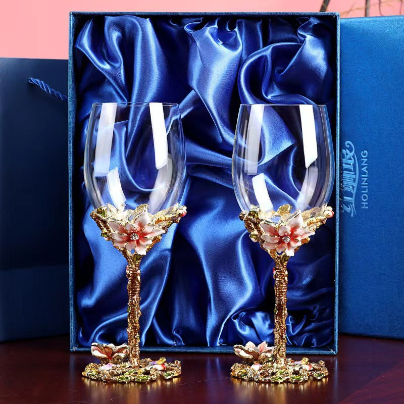 Luxury Red Wine Crystal Glass Goblet - Modern Style, Multiple Sizes & Boxes