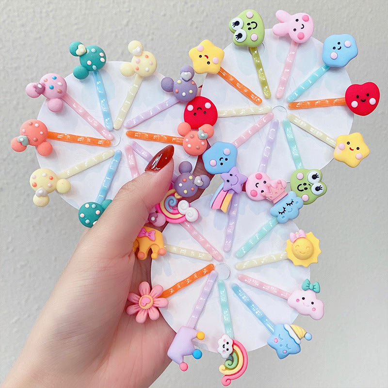 Cute Princess Hairpin for Girls - Non-Hurt One Word Clip Hair Accessories