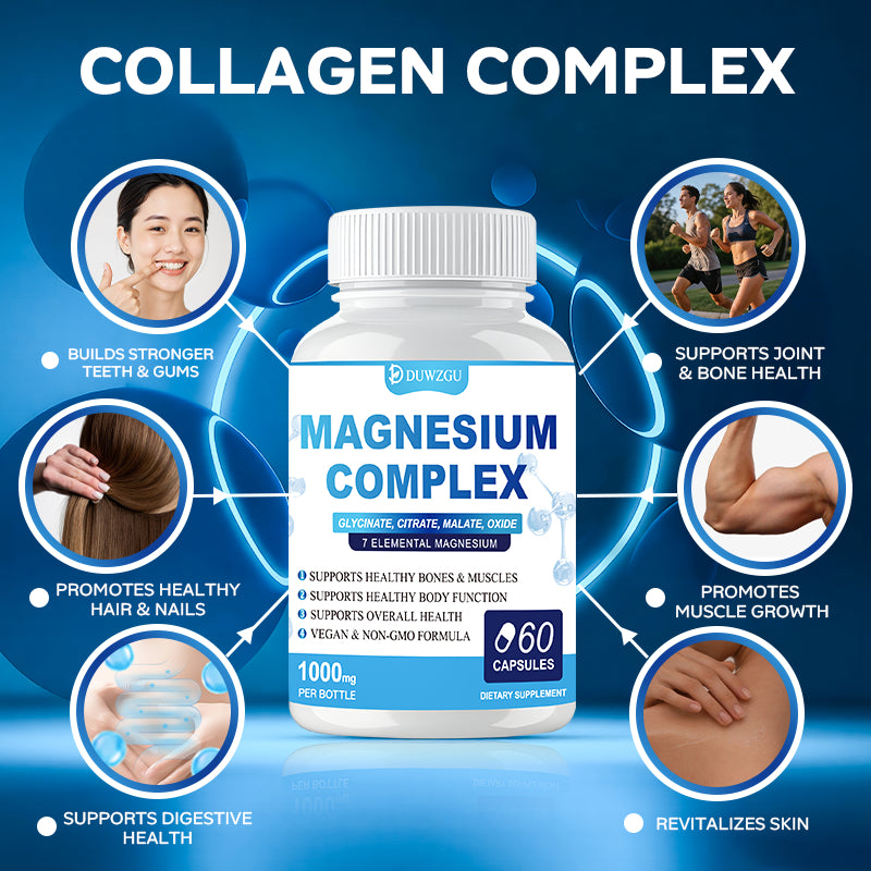 Magnesium Complex Supplement - Glycinate, Citrate & Malate Capsules