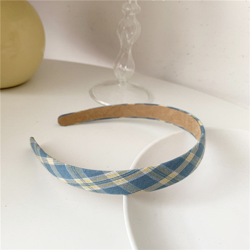 Plaid Flower Fabric Headband