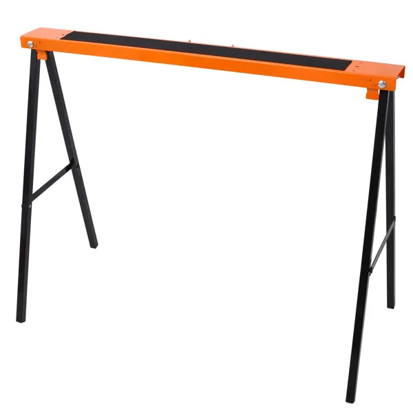 Heavy Duty Folding Portable Saw Horses - 2 Pack, Orange & Black
