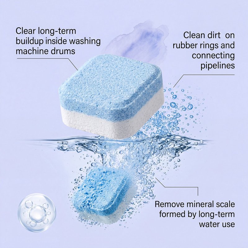 Washing Machine Cleaning Sheets - Gently Remove Stains & Impurities, 12 Pieces