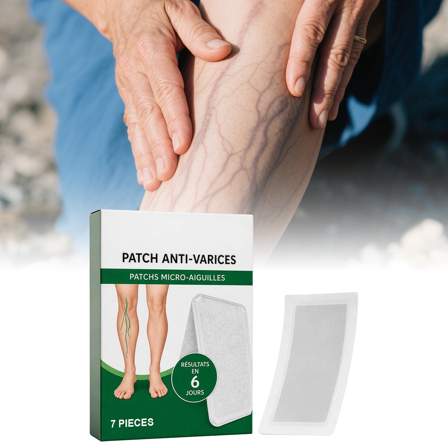 Gentle Leg Care Patches Set - Breathable Skin Relief & Relaxation, 7 Pieces