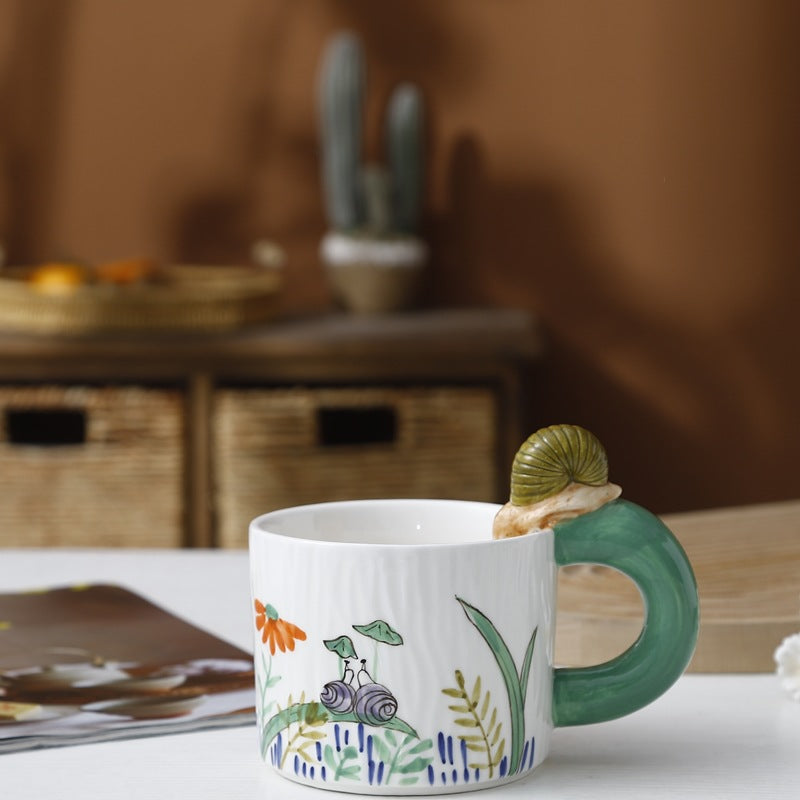 Cute Cartoon Pet Ceramic Mug - Handmade Animal Drinkware for Kitchen