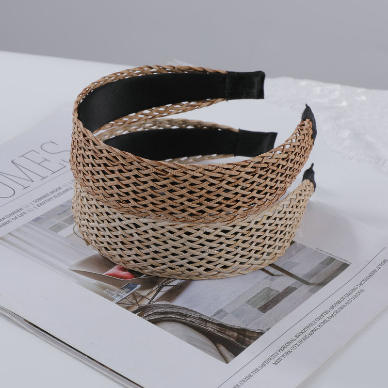Bamboo Woven Wide Brim Hair Band – Bohemian Style