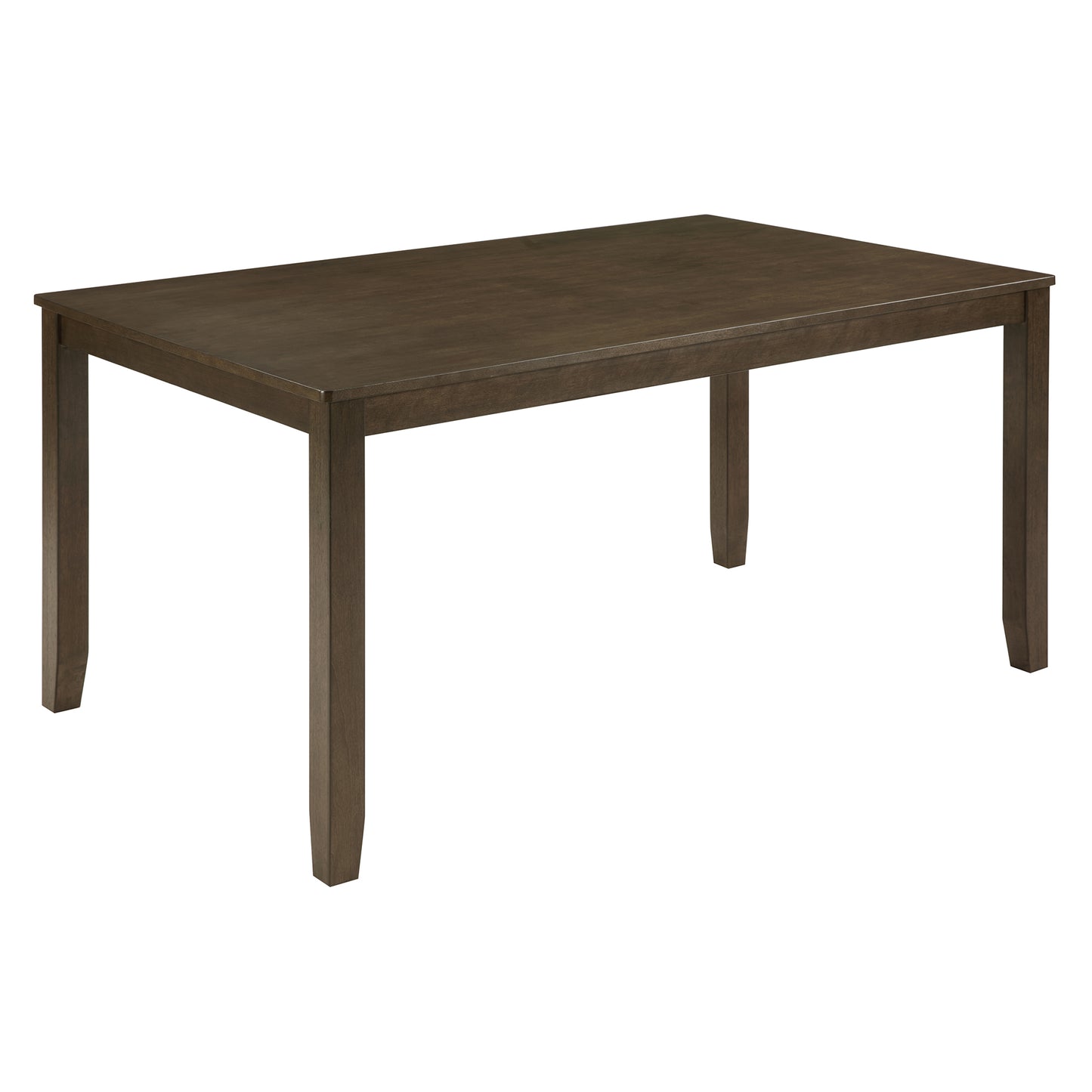 6-Piece Wooden Dining Table Set with Bench and Chairs - Dark Walnut